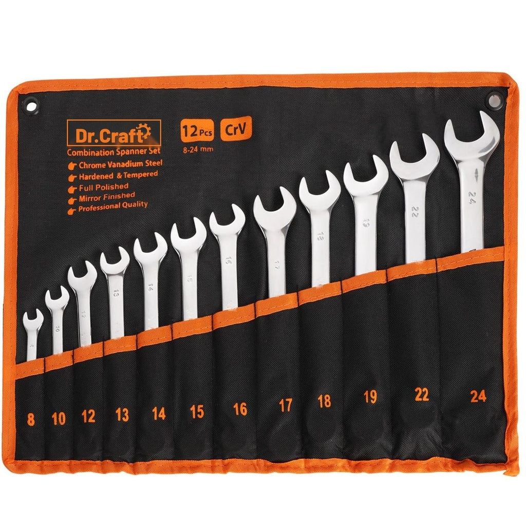 12-Piece Combination Wrench Set, Metric
