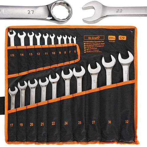 20-Piece Combination Wrench Set, Metric