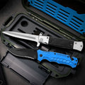 Folding Knife Set of 2, Blue & Silver
