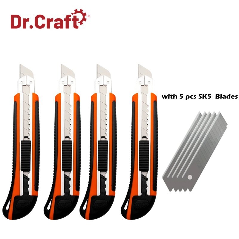 Snap-Off Blade Utility Knife, Orange — view 3