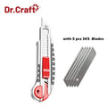 Auto-Load Snap-Off Utility Knife, Red & Silver