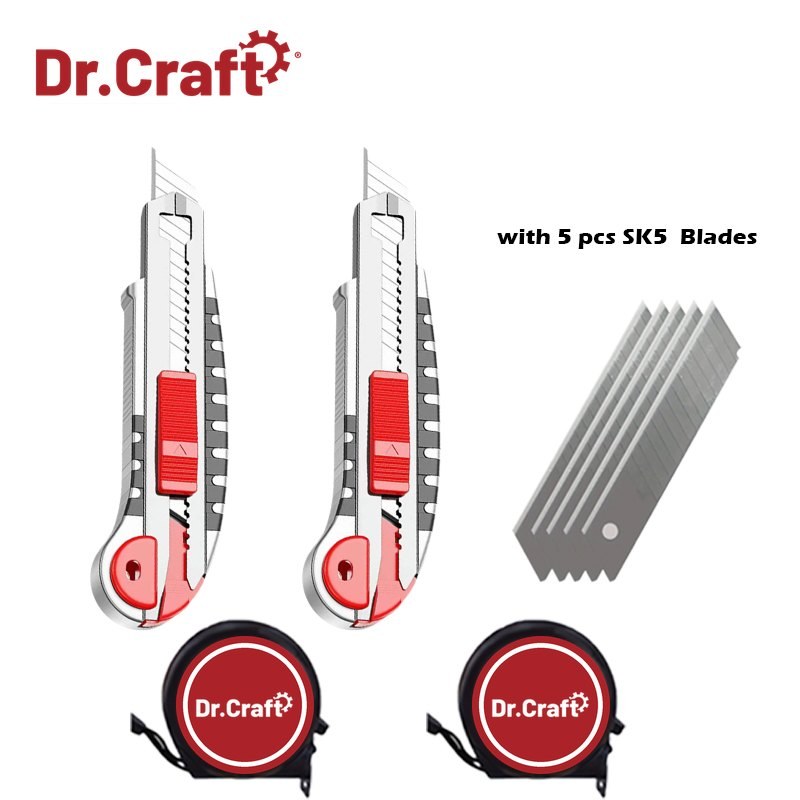 Auto-Load Snap-Off Utility Knife, Red & Silver — view 4