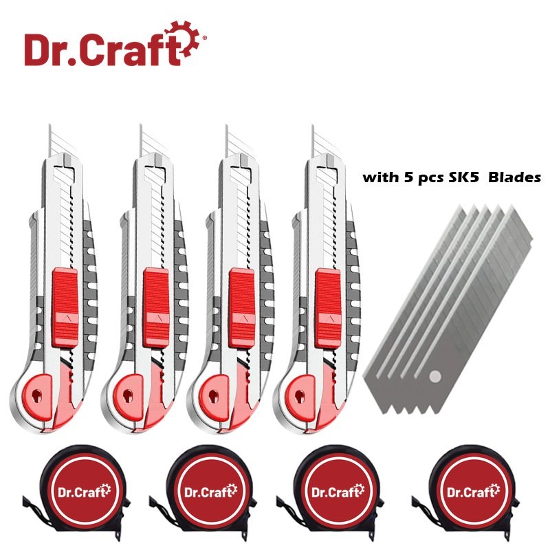 Auto-Load Snap-Off Utility Knife, Red & Silver — view 5