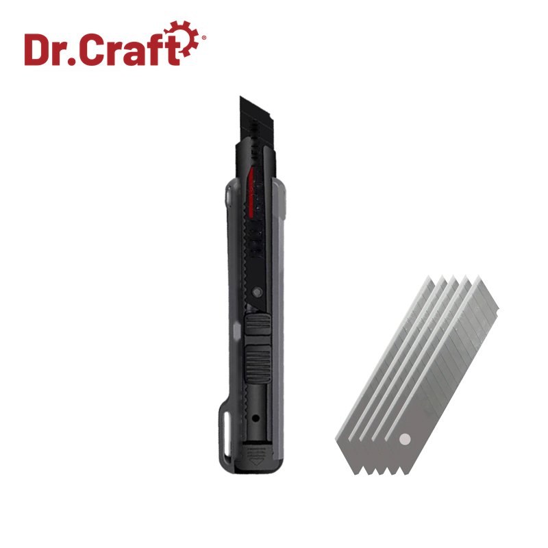 Aluminum Snap-Off Utility Knife, Black