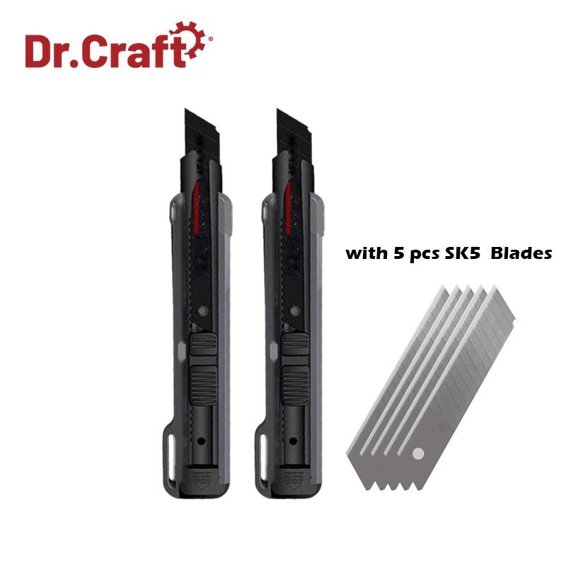 Aluminum Snap-Off Utility Knife, Black — view 2